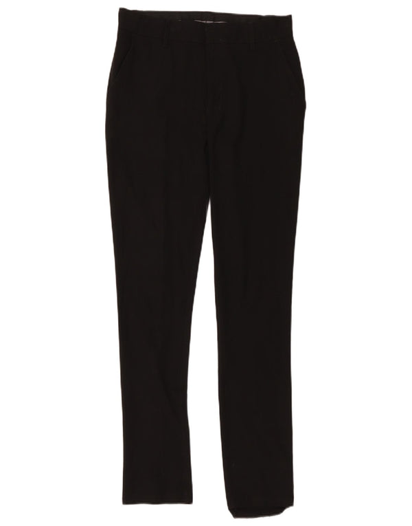 Marks & Spencer Boys Slim Suit Trousers 13-14 Years W30 L30 Black Polyester