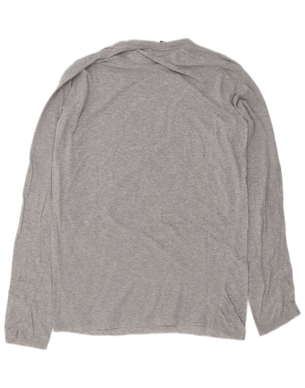 Richmond Mens Graphic Top Long Sleeve Medium Grey Flecked