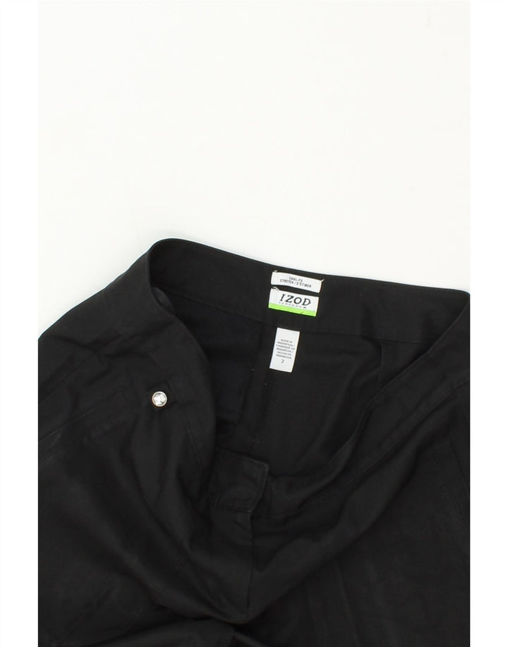 IZOD Womens Stretch Bermuda Shorts US 2 XS W25  Black Polyester Vintage Izod and Second-Hand Izod from Messina Hembry 