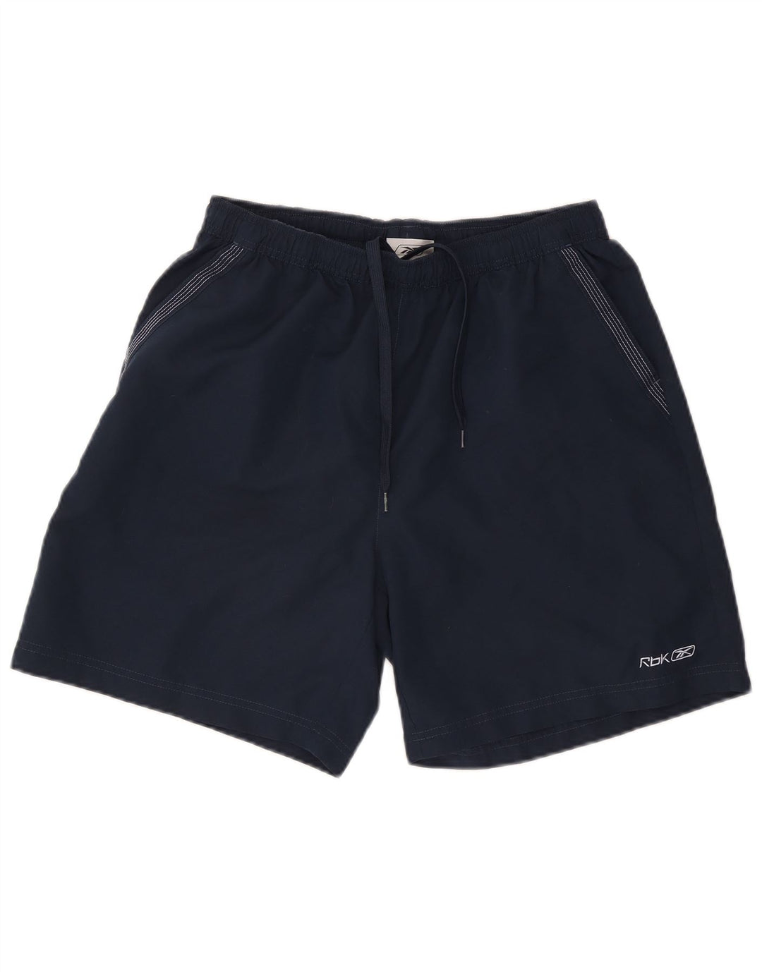 Reebok Mens Sport Shorts Large Navy Blue Polyester