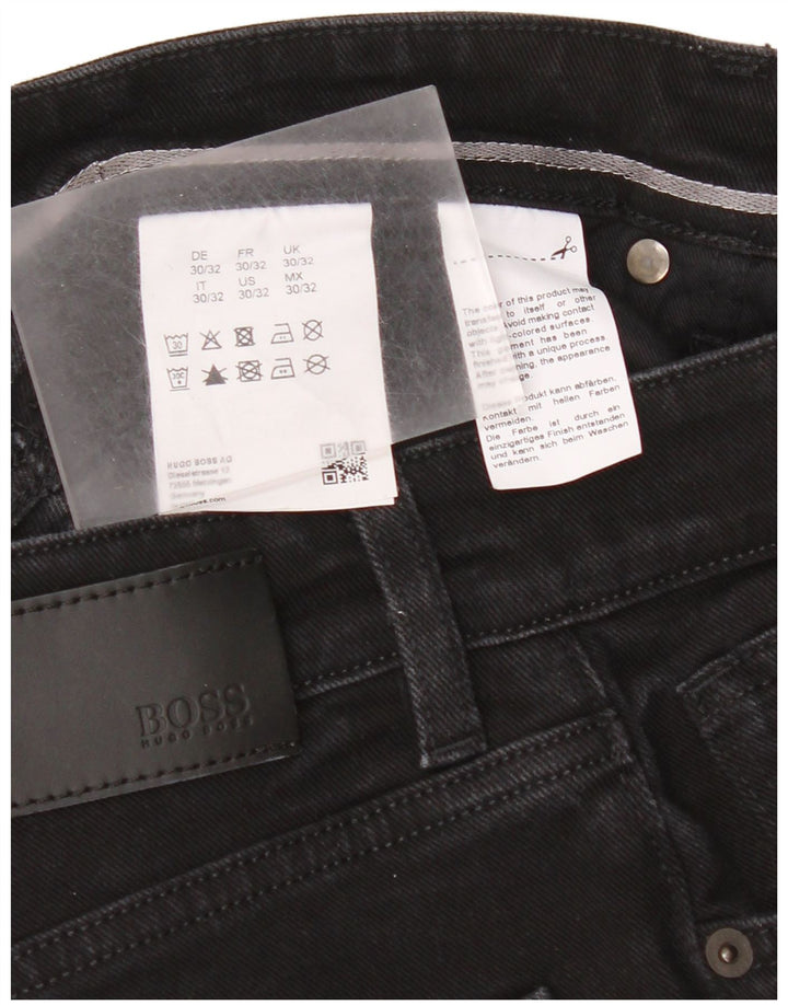 Hugo Boss Mens Slim Jeans W30 L32 Black Cotton