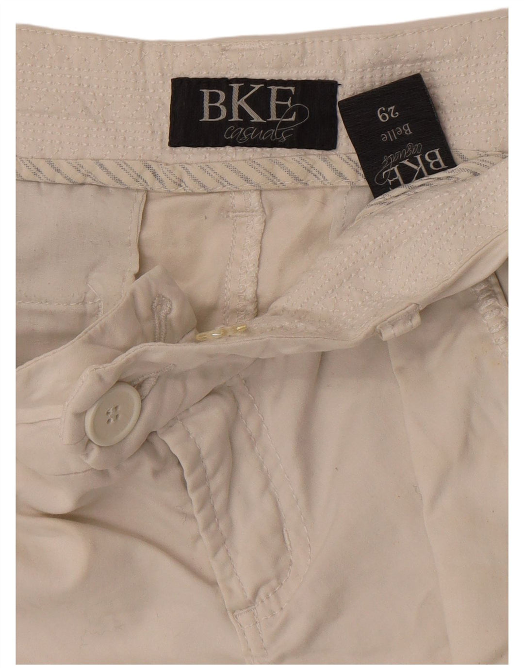 BKE Womens Chino Shorts W29 Medium  Beige Cotton