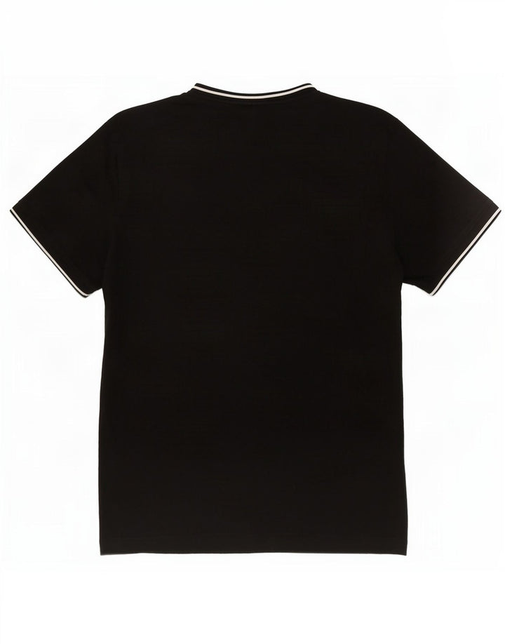 Fred Perry Mens T-Shirt Top Medium Black Cotton