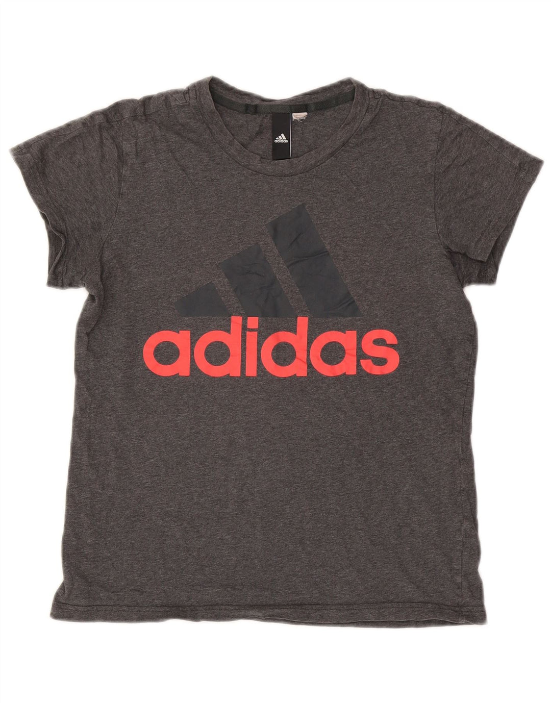 Adidas Womens Graphic T-Shirt Top UK 10 Small Grey