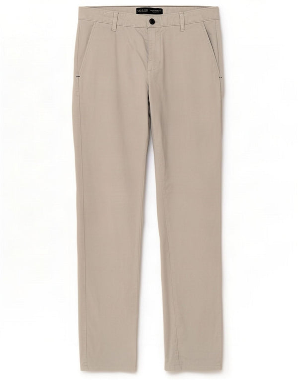 Zara Mens Straight Chino Trousers EU 40 Medium W31 L33 Grey Cotton
