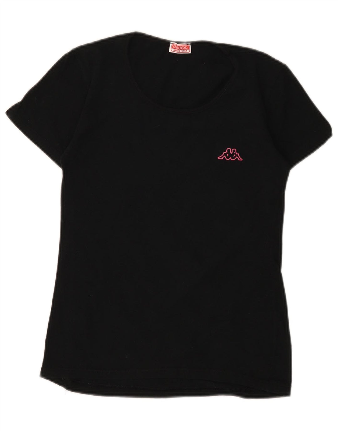 KAPPA Womens T-Shirt Top UK 12 Medium Black