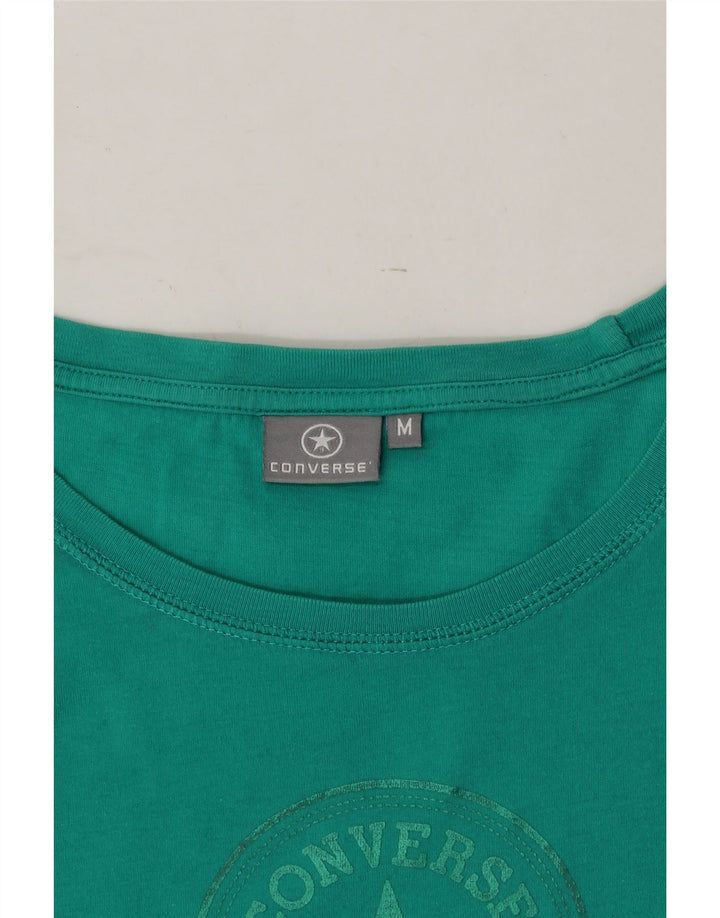 CONVERSE Womens Graphic T-Shirt Top UK 12 Medium Green Vintage Converse and Second-Hand Converse from Messina Hembry 