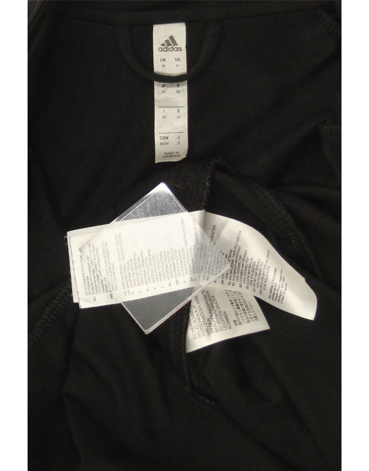 ADIDAS Mens Tracksuit Top Jacket Medium Black Polyester
