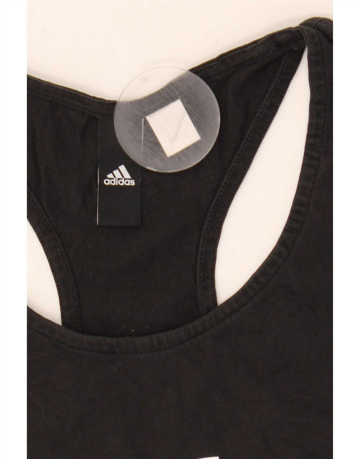 Adidas Womens Graphic Vest Top UK 8 Small Black