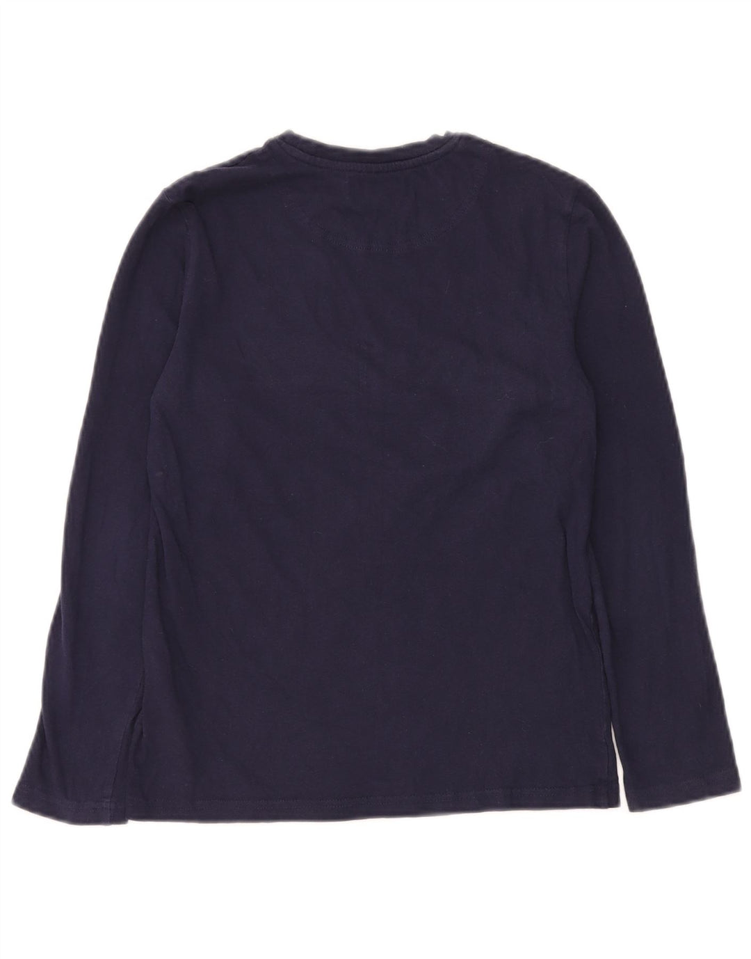 LYLE & SCOTT Boys Top Long Sleeve 12-13 Years Navy Blue Cotton