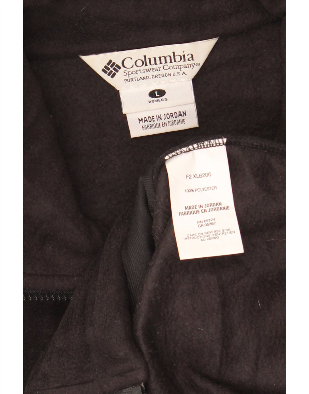 COLUMBIA Womens Fleece Gilet UK 16 Large Black Polyester
