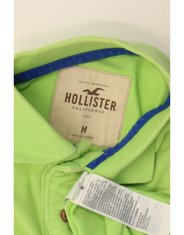 HOLLISTER Mens Polo Shirt Medium Green Cotton