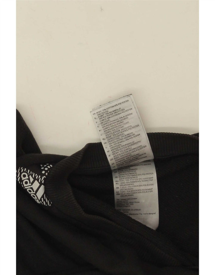 Adidas Mens Graphic Sweatshirt Jumper Medium Black Cotton