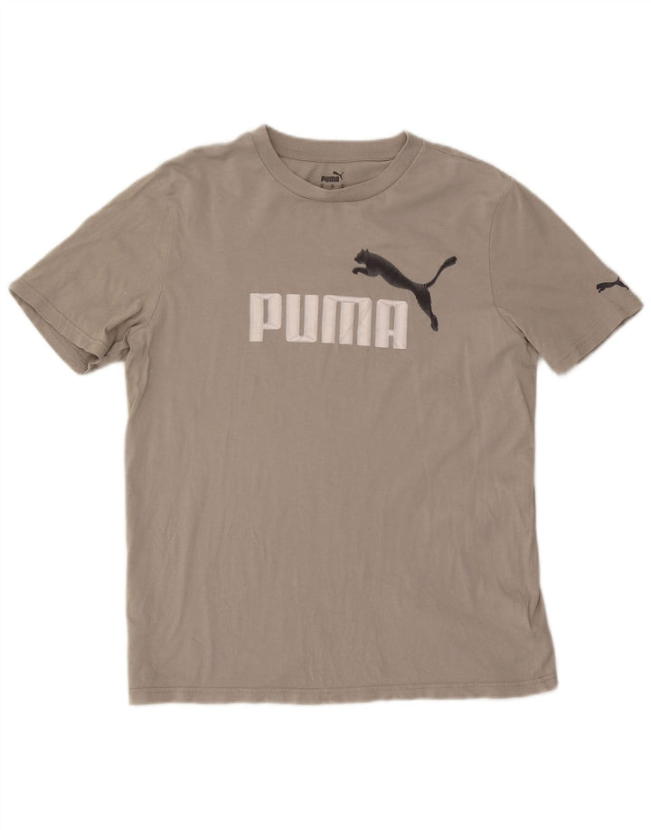 Puma Mens Graphic T-Shirt Top Medium Grey Cotton