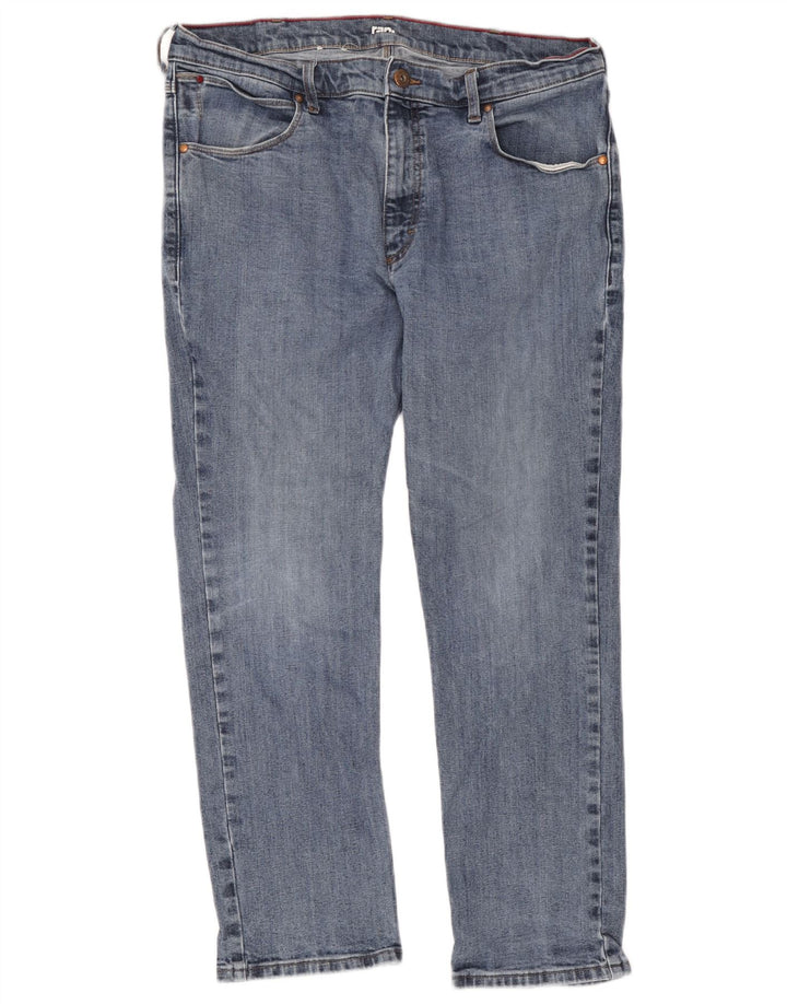Wrangler Mens Regular Straight Jeans W36 L30 Blue Cotton