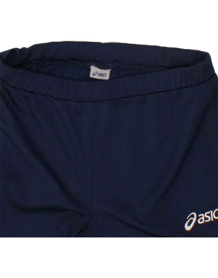 ASICS Womens Tracksuit Trousers UK 14 Medium Navy Blue Polyester Vintage Asics and Second-Hand Asics from Messina Hembry 