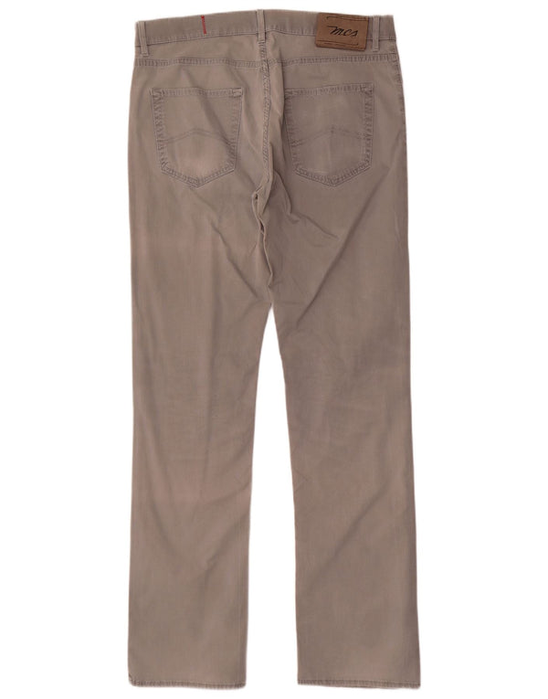 Marlboro Classics Mens Slim Casual Trousers W33 L34 Grey Cotton