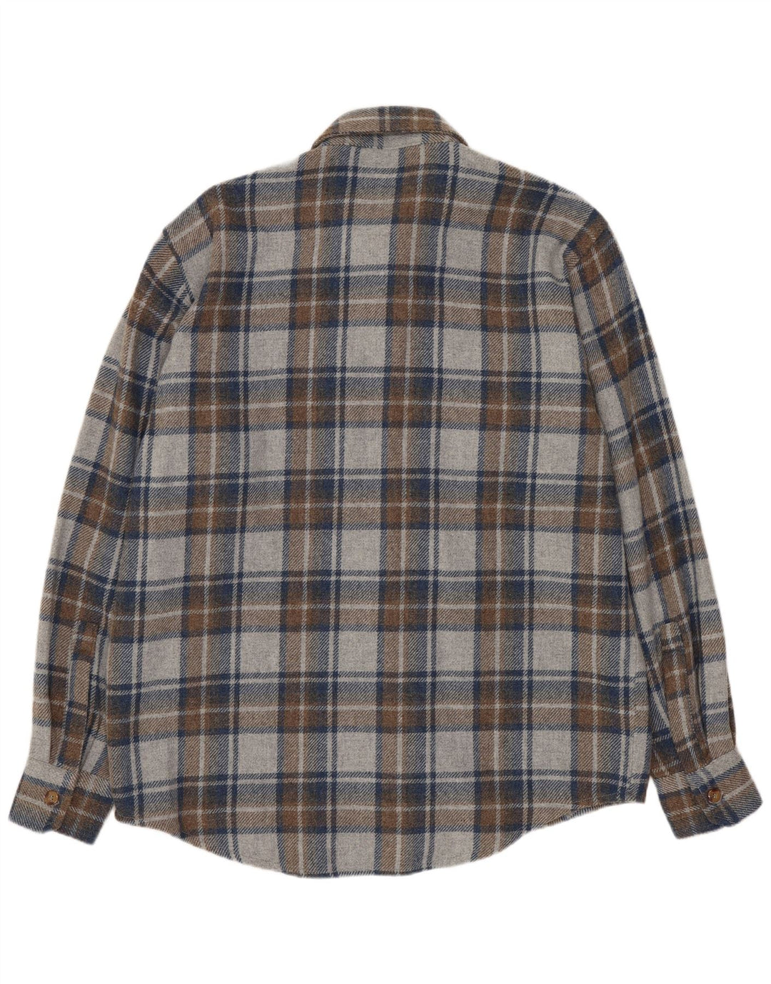 SEA BARRIER Mens Flannel Shirt Medium Grey Check