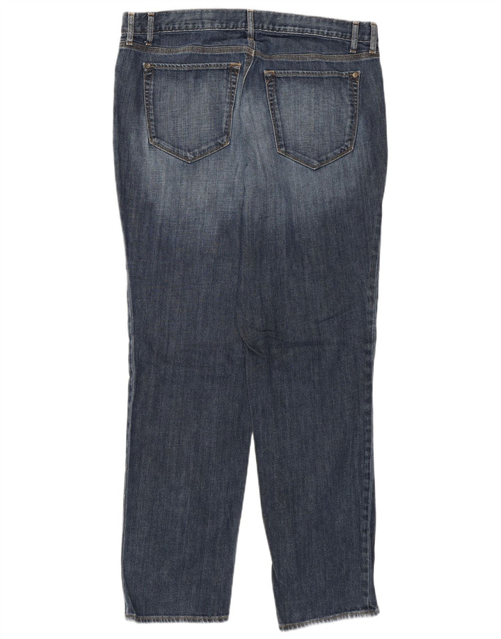 Eddie Bauer Womens Boyfriend Tapered Jeans US 12 Large W34 L30 Blue Cotton