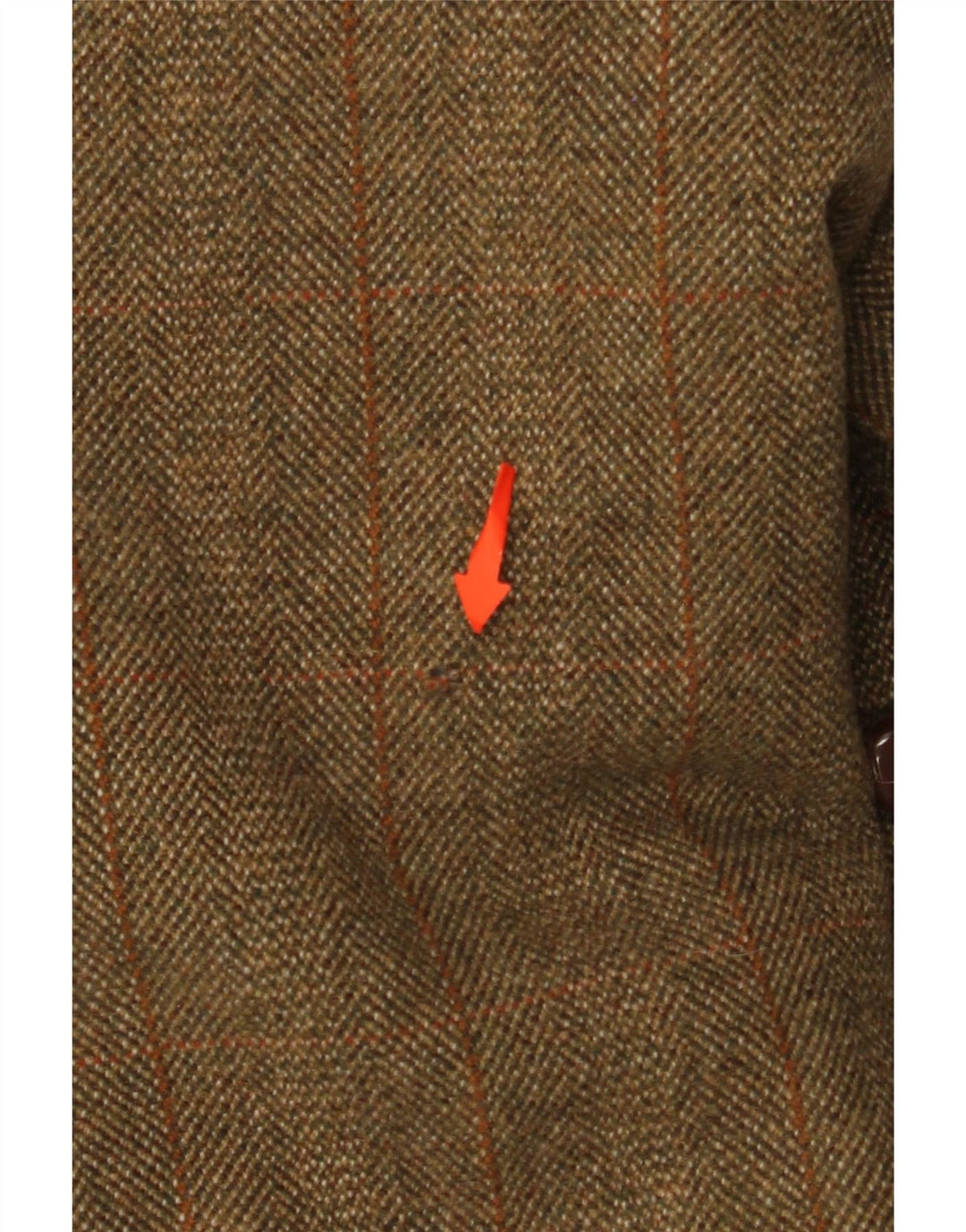 HUSKY Mens Overcoat IT 48 Medium Brown Herringbone