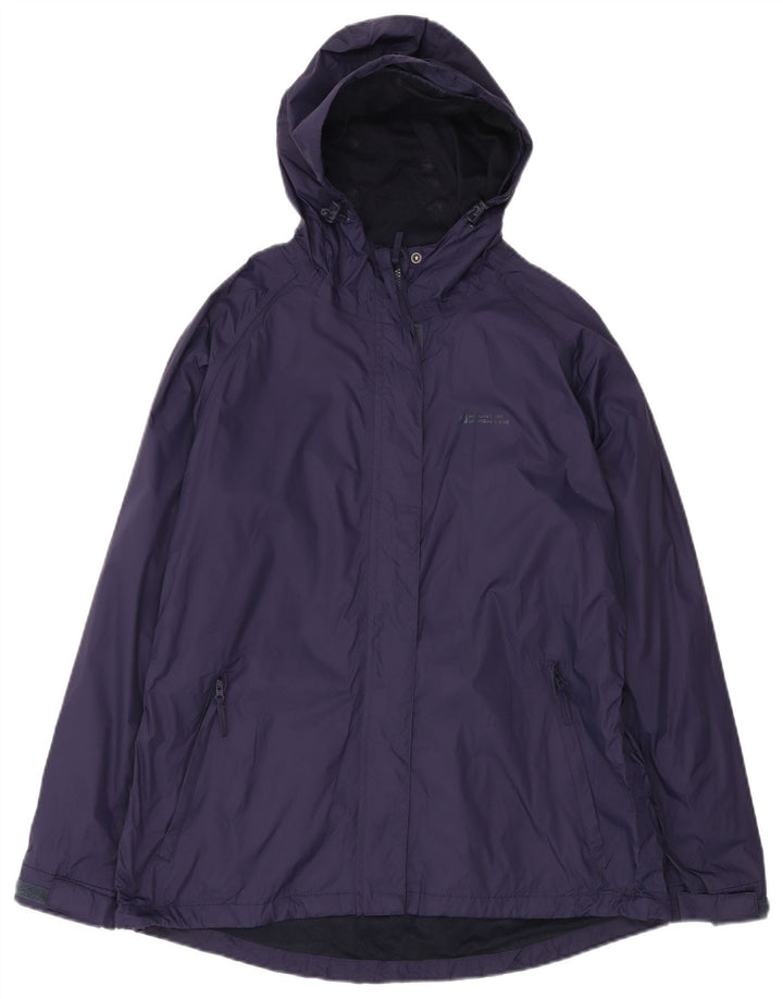 Mountain Warehouse Womens Hooded Rain Jacket UK 16 Large Navy Blue Nylon