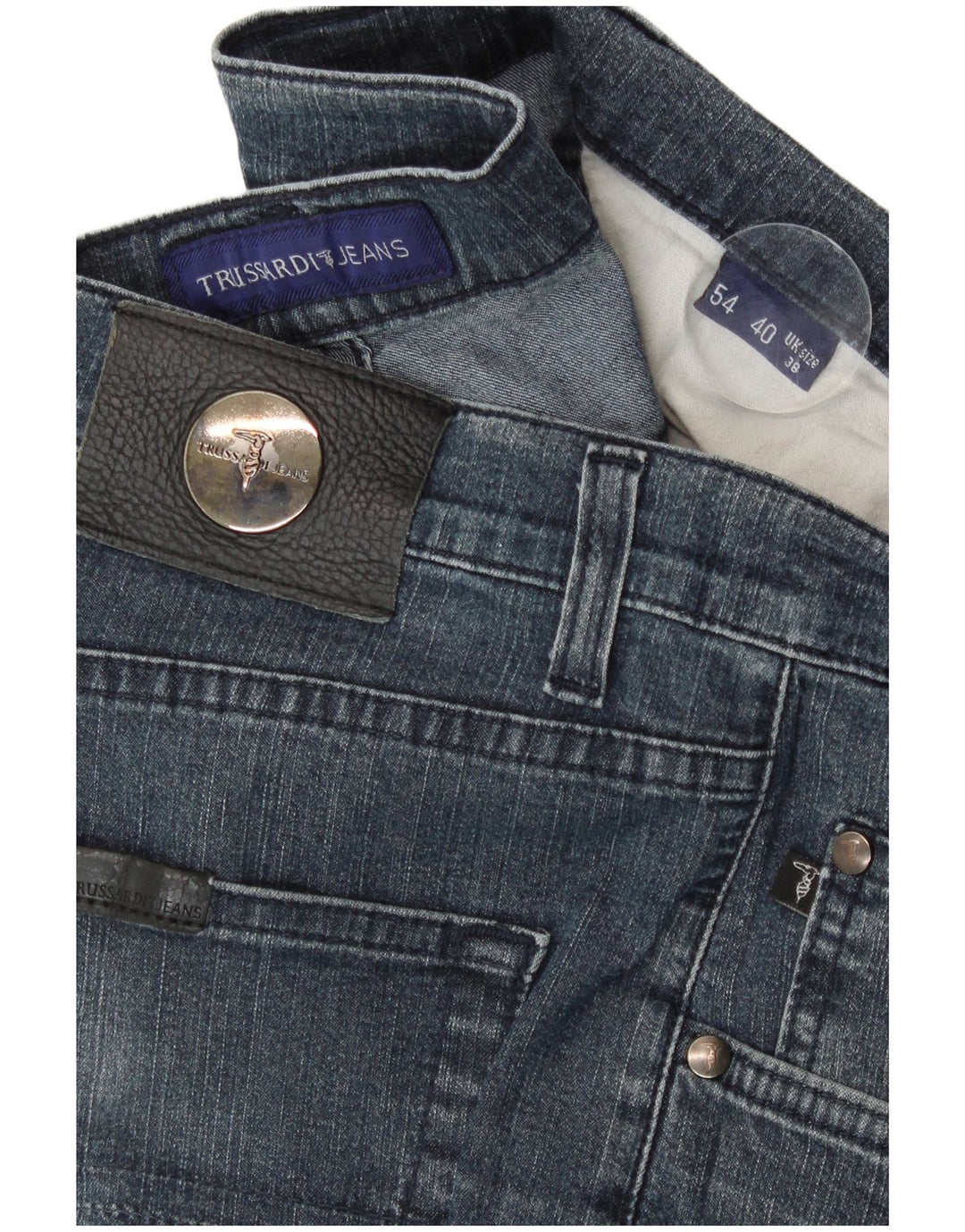 Trussardi Mens Straight Jeans W38 L34 Blue