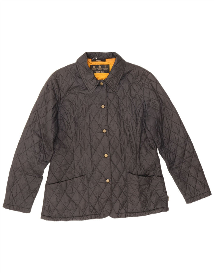 Barbour Womens Quilted Jacket UK 14 Large Black