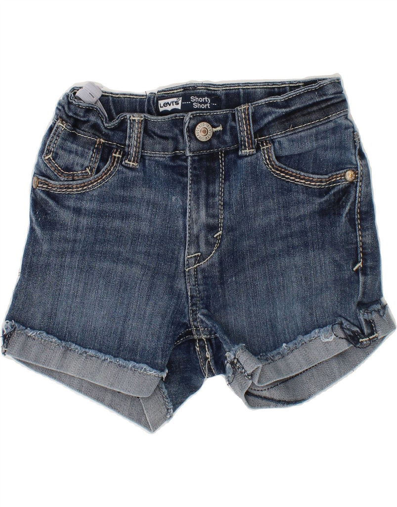 LEVI'S Girls Shorty Denim Shorts 5-6 Years W21 Blue Cotton Vintage Levi's and Second-Hand Levi's from Messina Hembry 