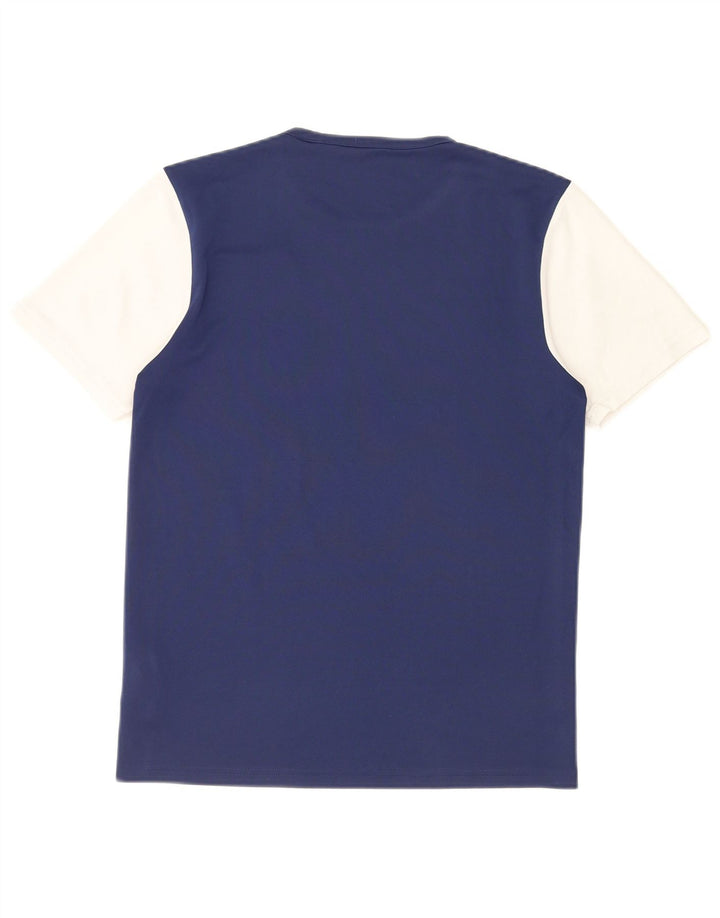 Adidas Mens Graphic T-Shirt Top Small Navy Blue Colourblock Polyester