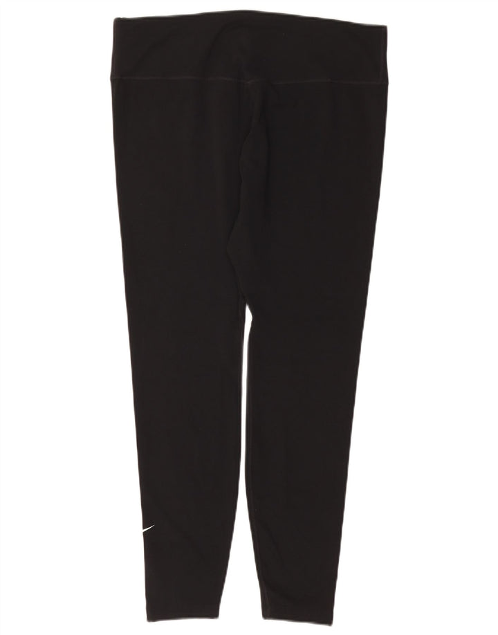 NIKE Womens Dri Fit Leggings UK 18 XL Black Polyester