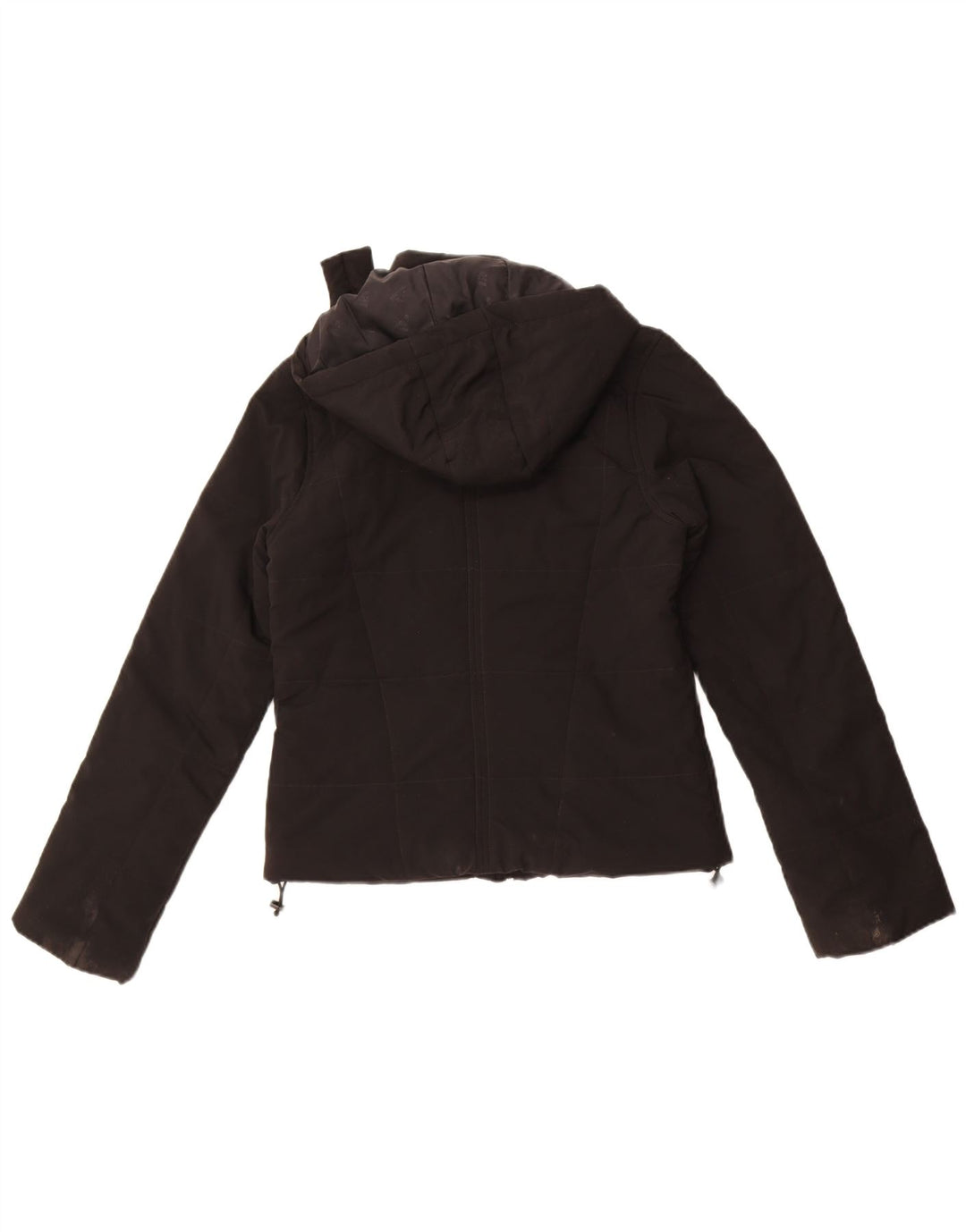 Adidas Womens Hooded Padded Jacket UK 8 Small Black Polyester