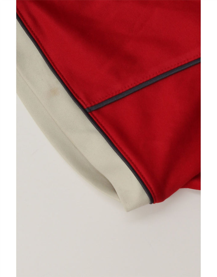 Lotto Mens Polo Shirt UK 40/42 Large Red Striped Polyester