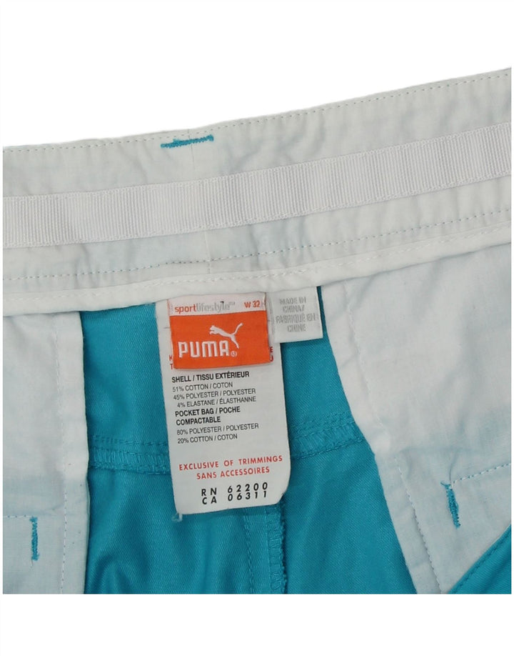 Puma Mens Chino Shorts W32 Medium Blue Polyester