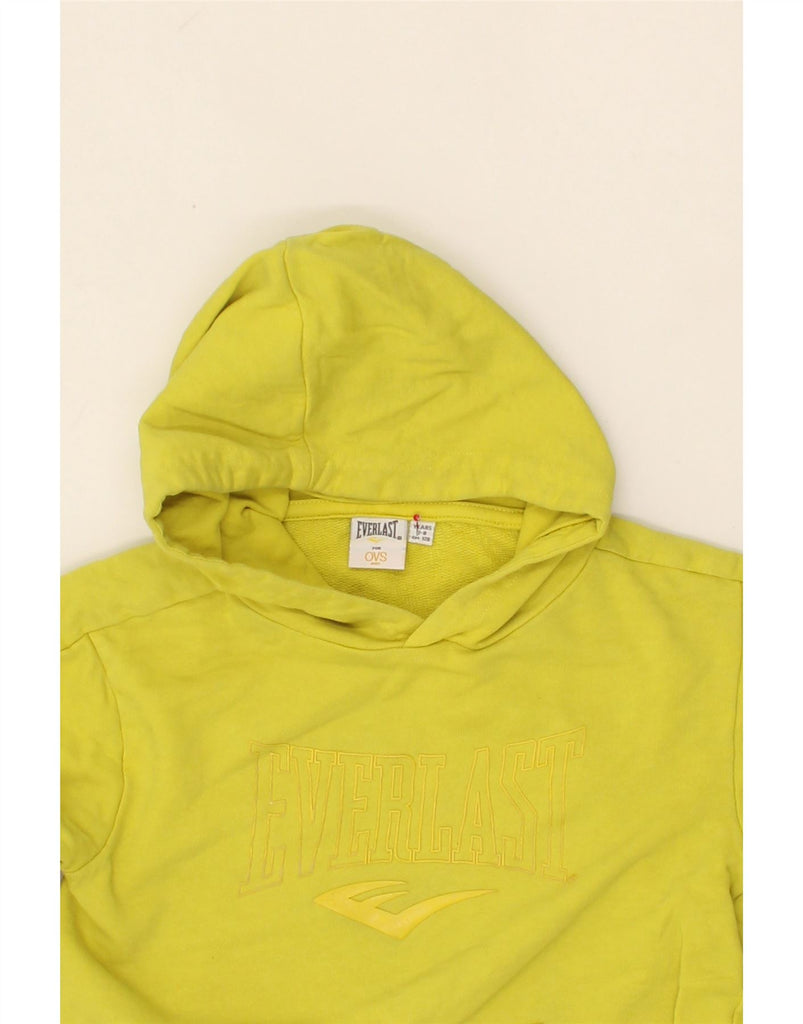 EVERLAST Boys Graphic Hoodie Jumper 7-8 Years Yellow Cotton Vintage Everlast and Second-Hand Everlast from Messina Hembry 