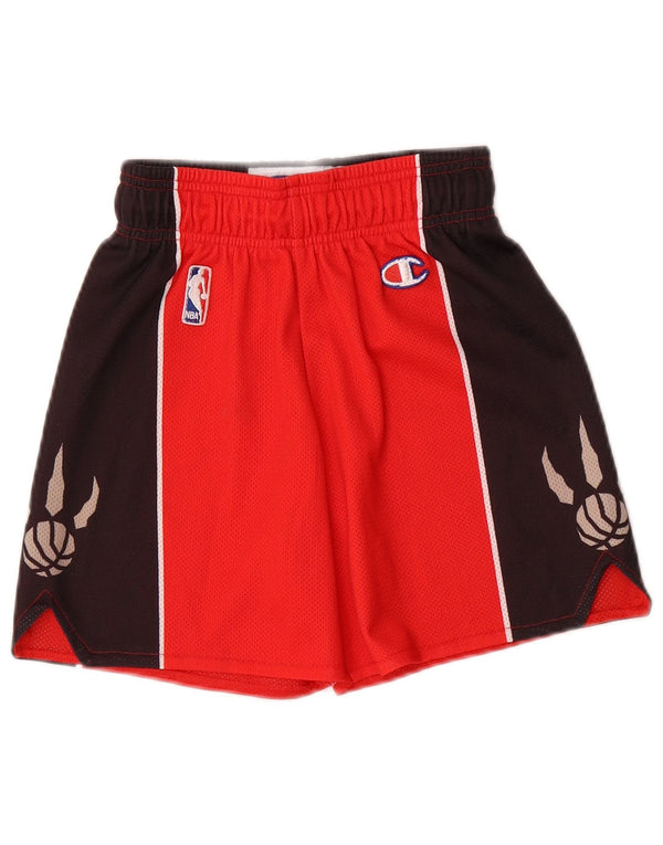 Champion Boys Raptors Graphic Sport Shorts 7-8 Years Small Red Colourblock