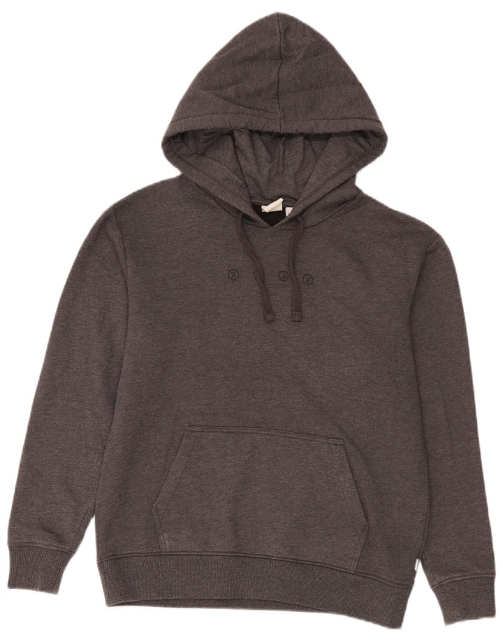 Vans Mens Graphic Hoodie Jumper Small Grey Cotton
