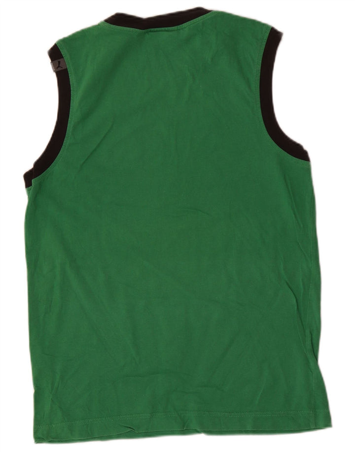 Puma Mens Graphic Vest Top Medium Green Colourblock