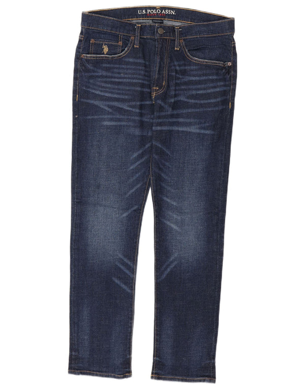 U.S. Polo Assn. Womens Straight Jeans W33 L30 Navy Blue Cotton