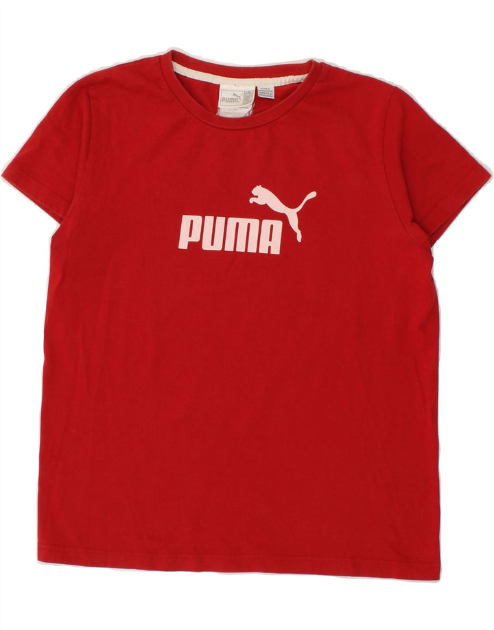 PUMA Womens Graphic T-Shirt Top UK 12 Medium Red Vintage Puma and Second-Hand Puma from Messina Hembry 