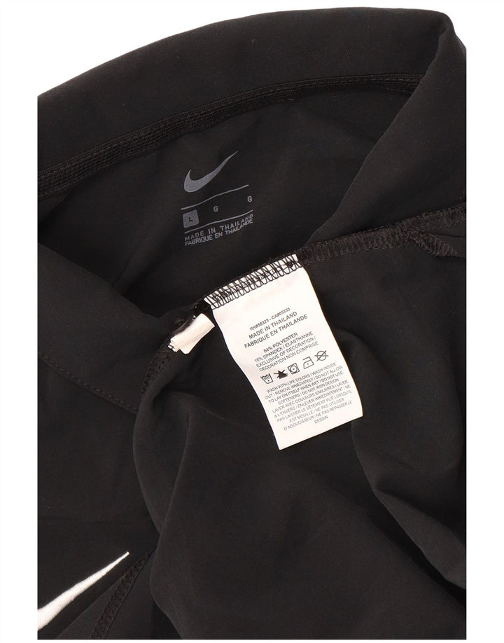 NIKE Mens Polo Shirt Large Black Polyester