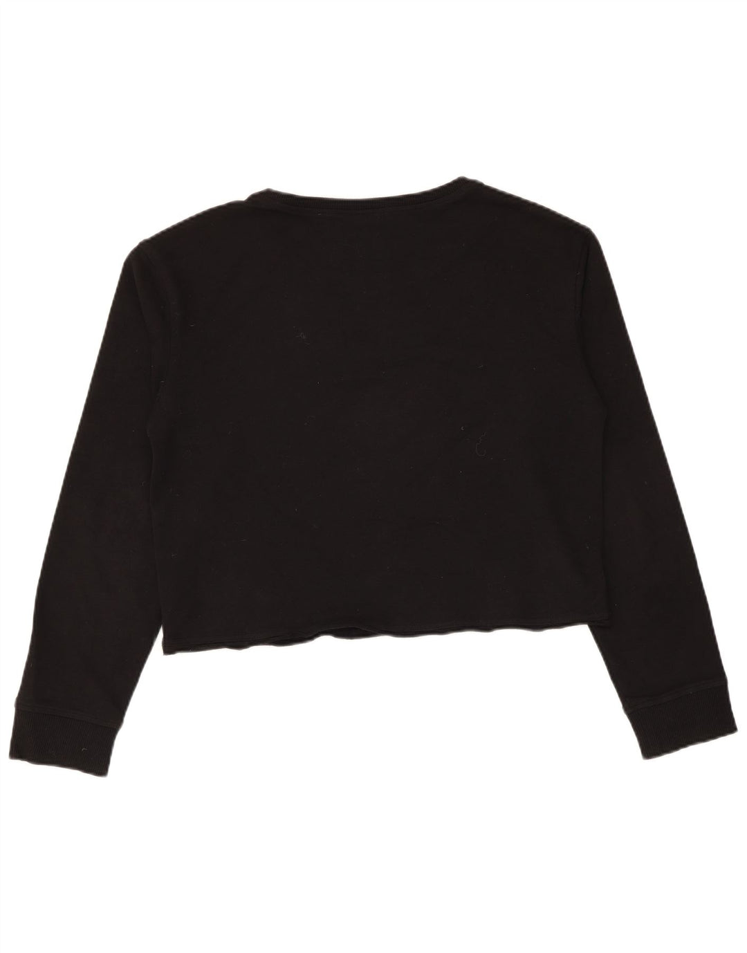 Vans Womens Graphic Crop Sweatshirt Jumper UK 14 Medium Black