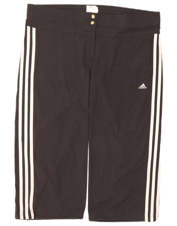 ADIDAS Womens Climalite Bermuda Sport Shorts UK 14 Medium Black Polyamide