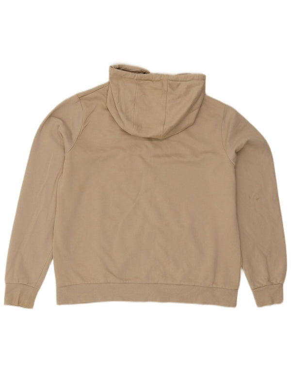 U.S. Polo Assn. Mens Zip Hoodie Sweater Medium Beige Cotton