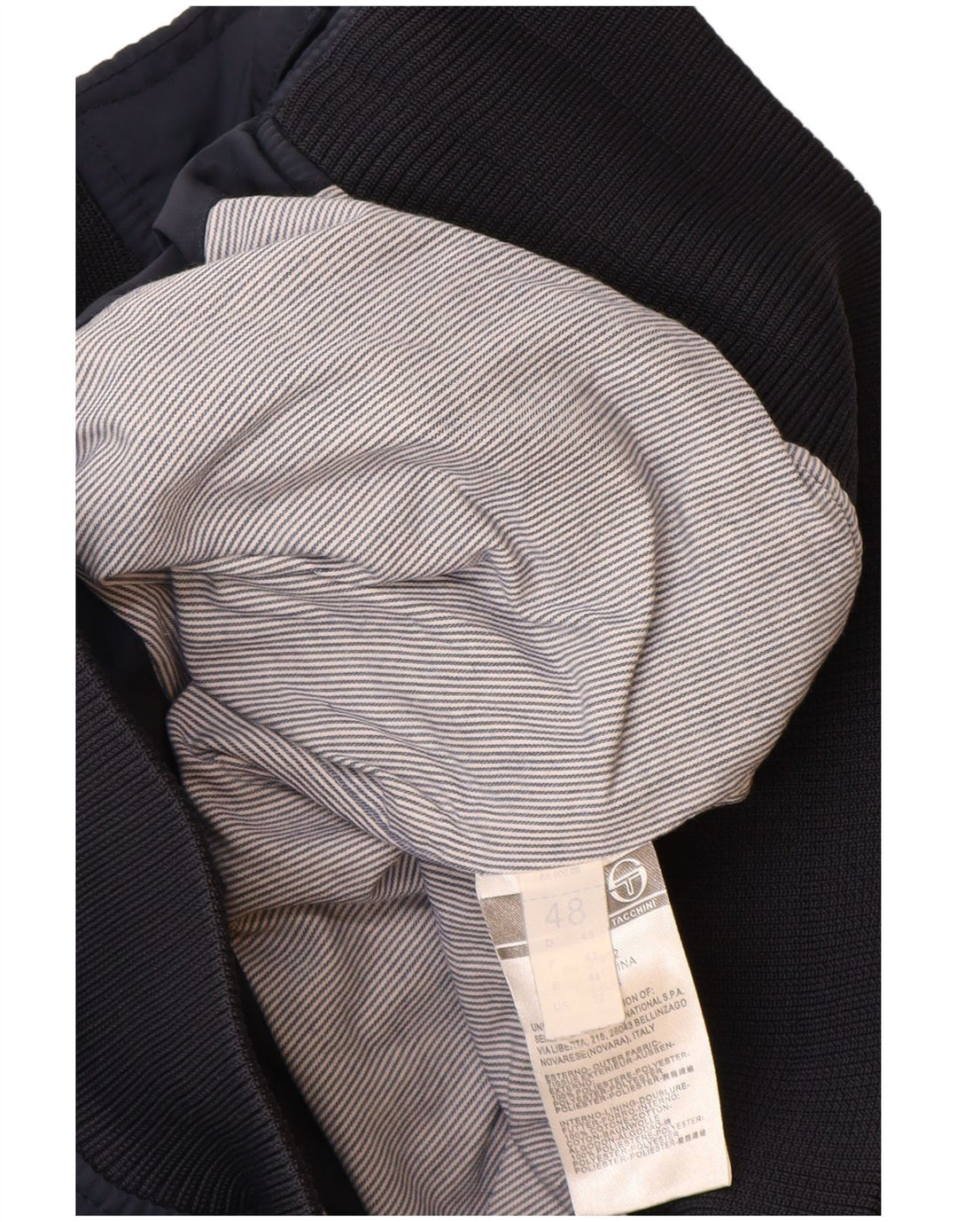 SERGIO TACCHINI Mens Bomber Jacket IT 48 Medium Navy Blue Polyester