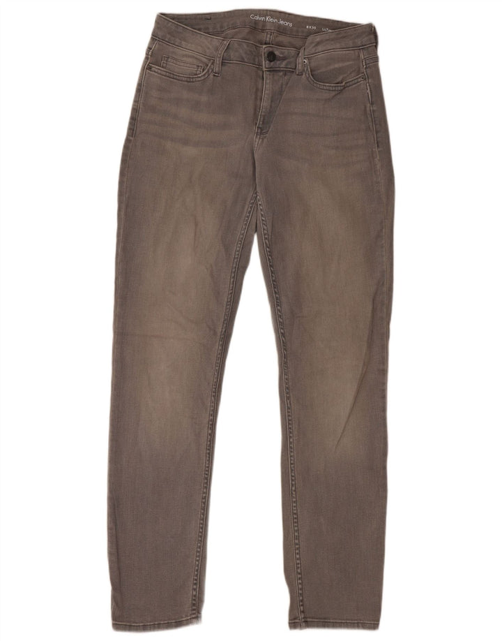 CALVIN KLEIN Womens Skinny Jeans US 8 Medium W30 L30 Grey Cotton
