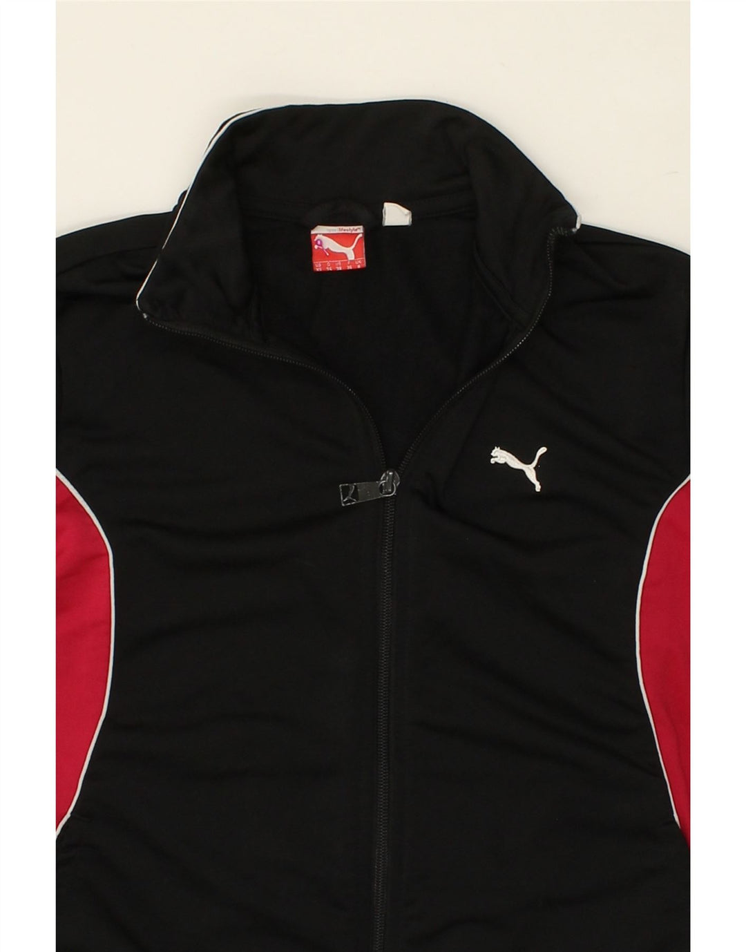 PUMA Womens Tracksuit Top Jacket EU 34 XS Black Colourblock Polyester Vintage Puma and Second-Hand Puma from Messina Hembry 