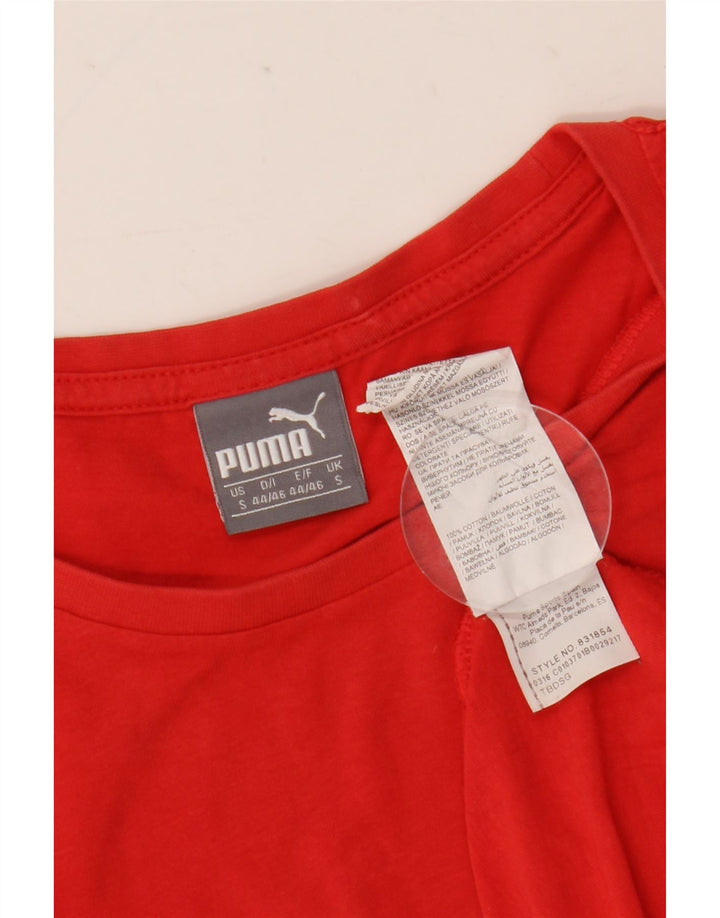 Puma Mens Graphic T-Shirt Top Small Red Cotton