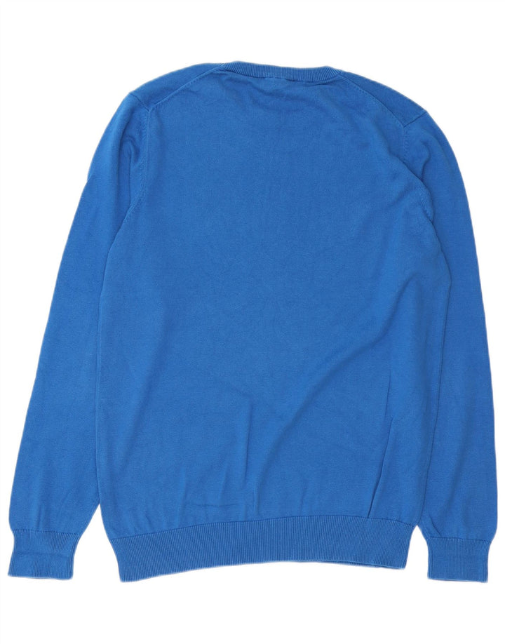 CREW CLOTHING Mens Crew Neck Jumper Sweater Large Blue
