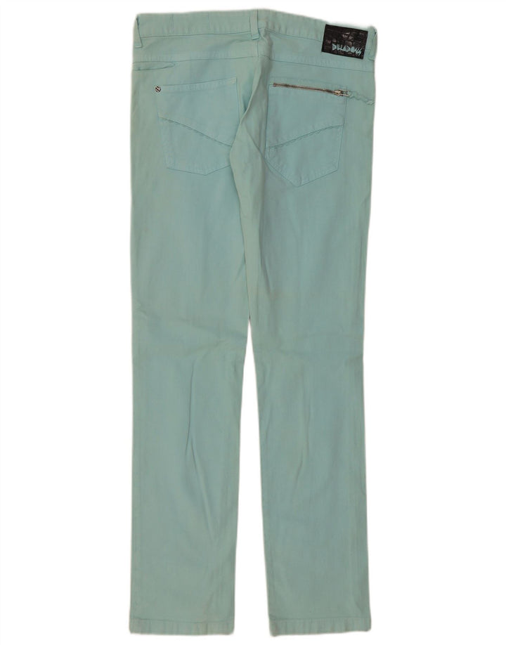 BILLABONG Womens Slim Casual Trousers W32 L32 Blue Cotton