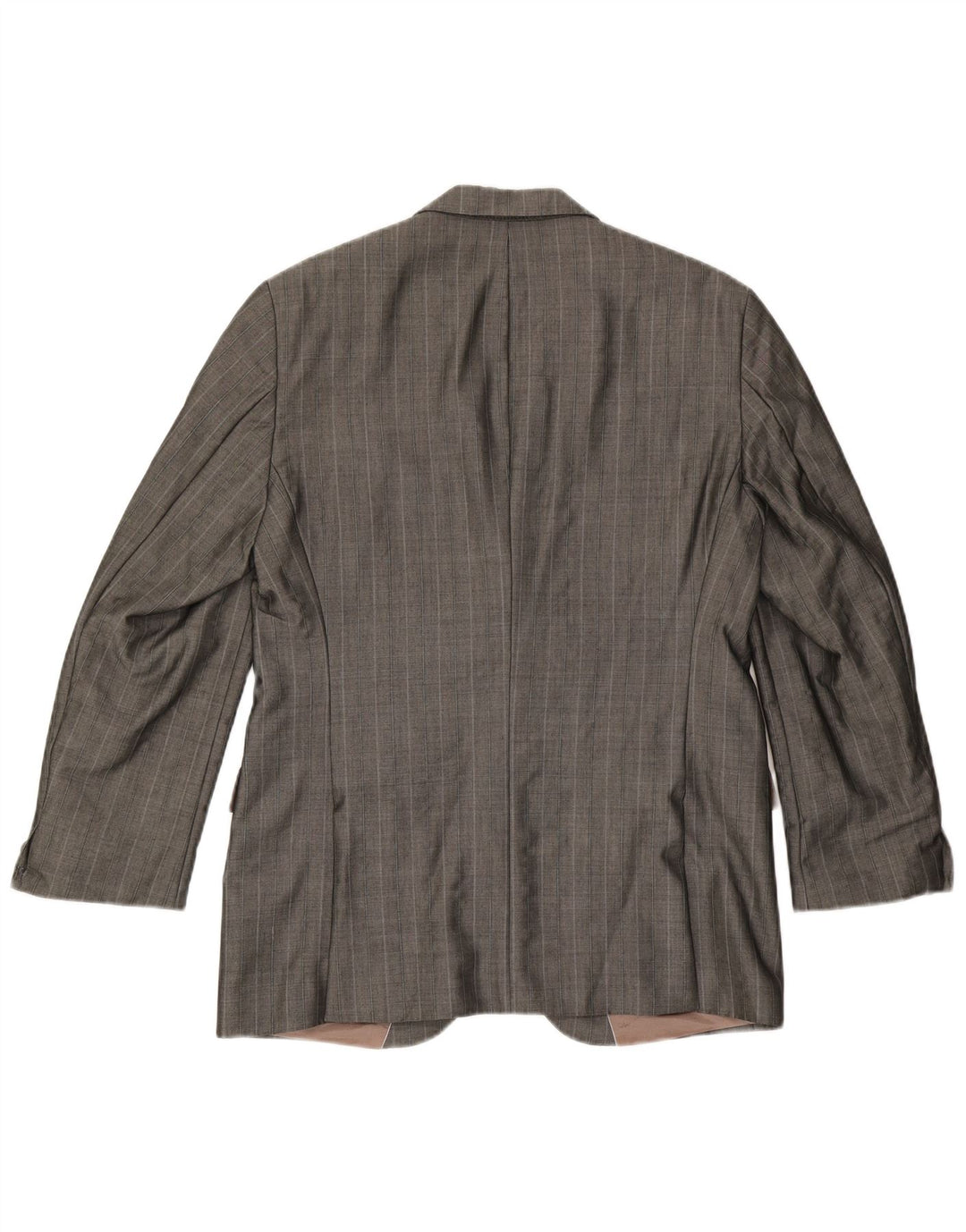 Hugo Boss Mens 2 Button Blazer Jacket EU 48 Medium Grey Pinstripe Viscose